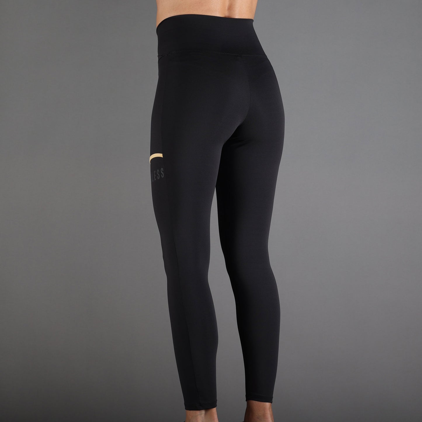 LEGGINGS CROSS POCKET - BLACK GOLD