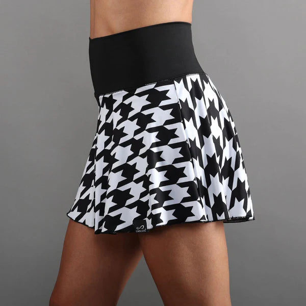 ENDLESS SKIRT LUX II PIED DE POULES NOIR