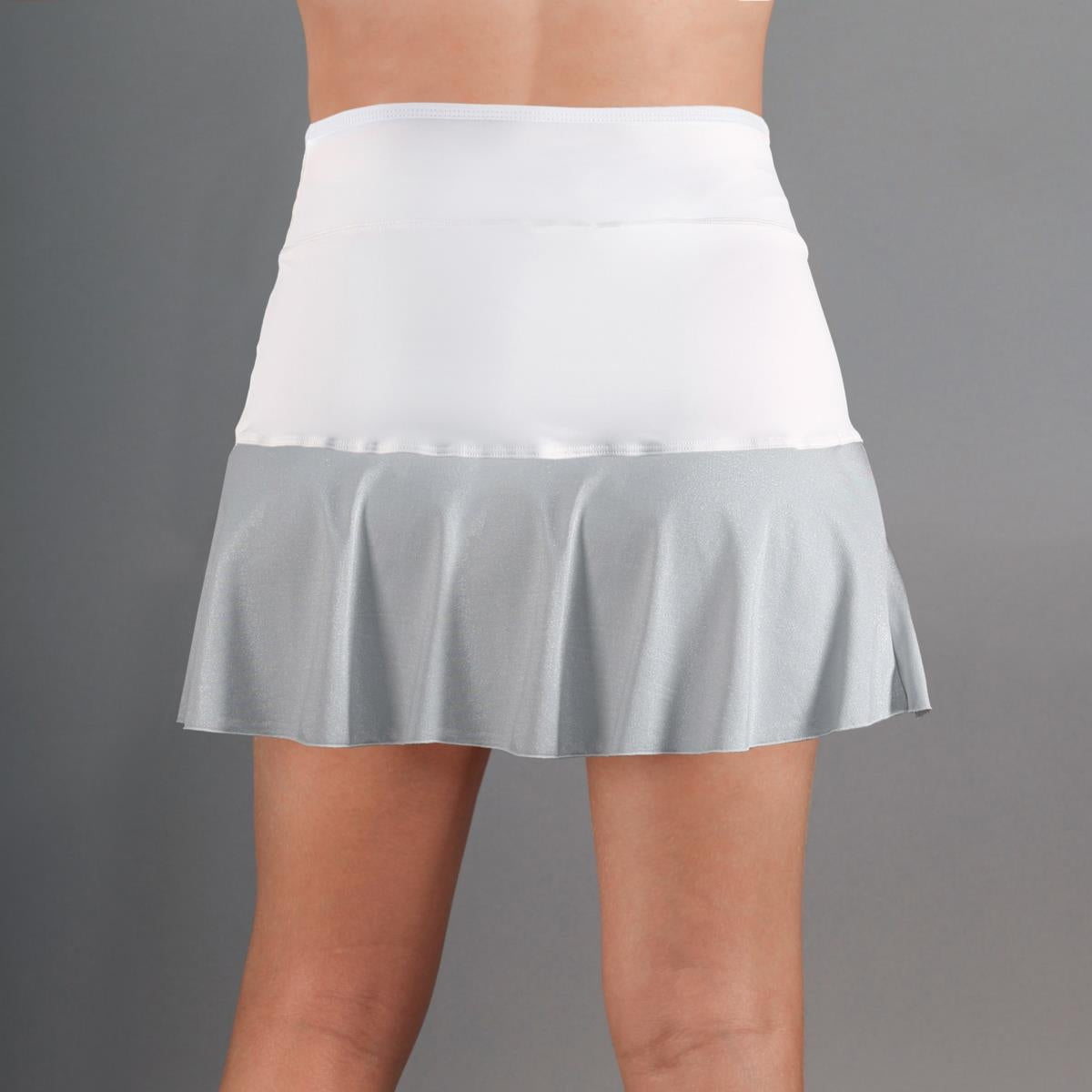 JUPE BLANC FILLE ARGENT