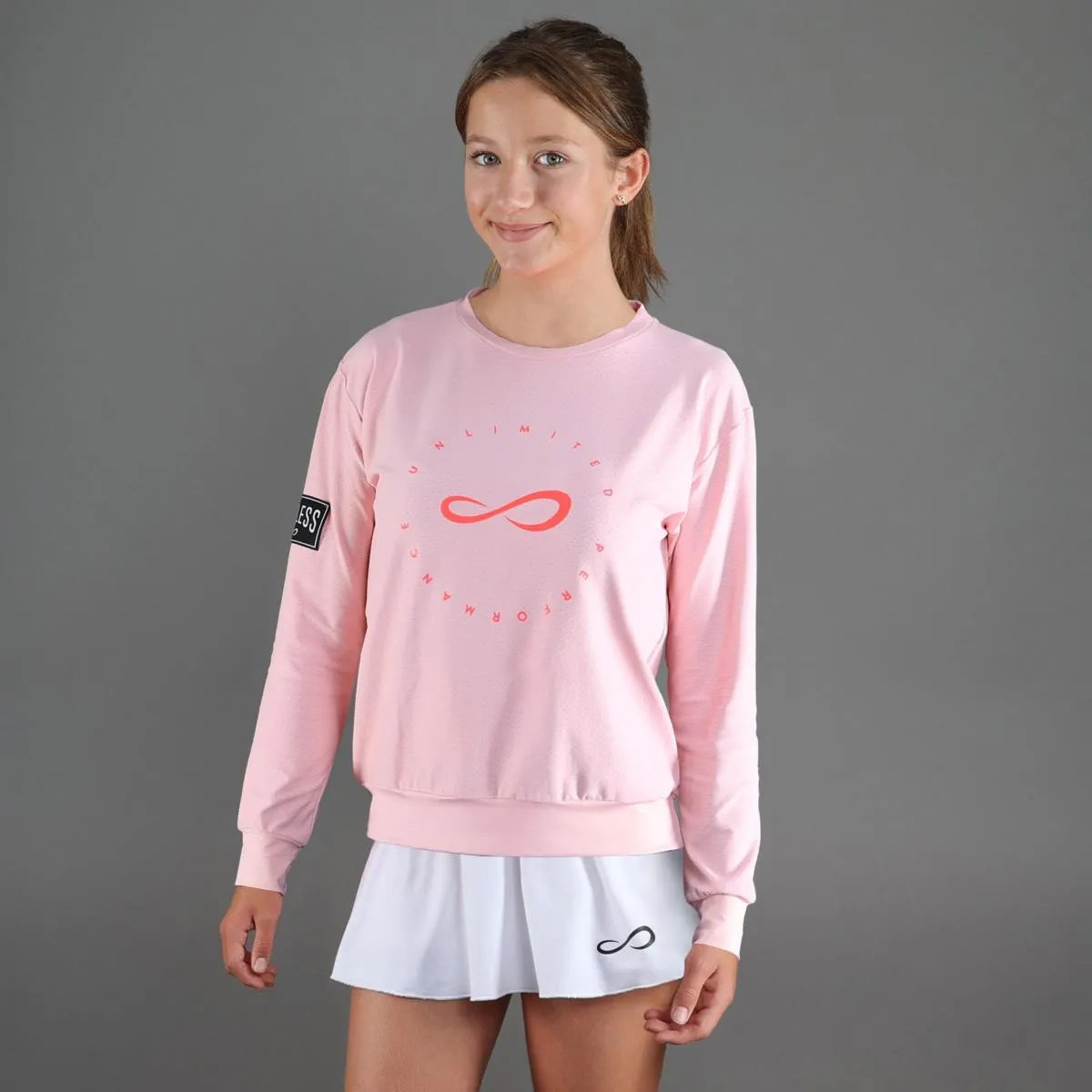 ENDLESS SWEAT-SHIRT INNER TECH FILLE CRYSTAL ROSE