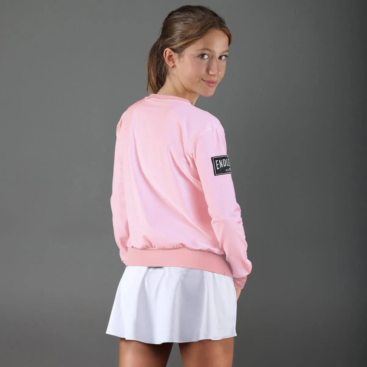 ENDLESS SWEAT-SHIRT INNER TECH FILLE CRYSTAL ROSE