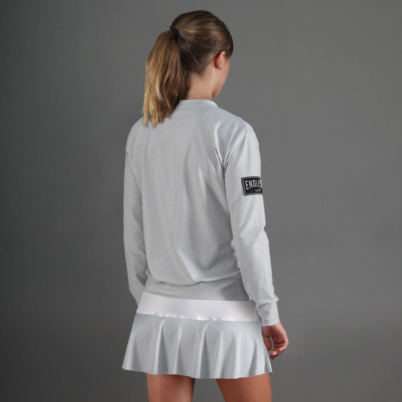 JUPE BLANC FILLE ARGENT