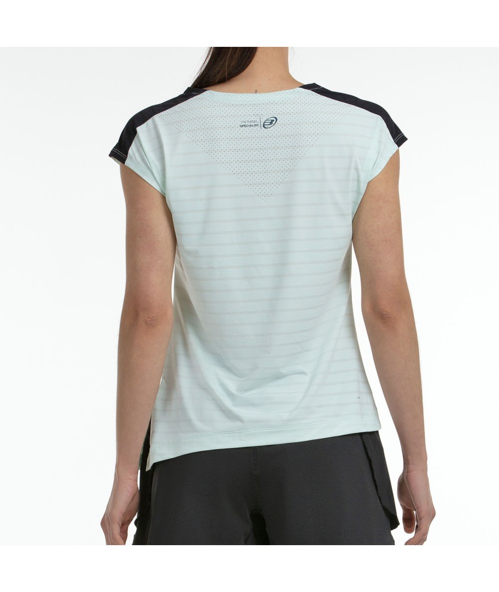 BULLPADEL T-SHIRT ADOROS TISSU BICOLORE VERT D'EAU
