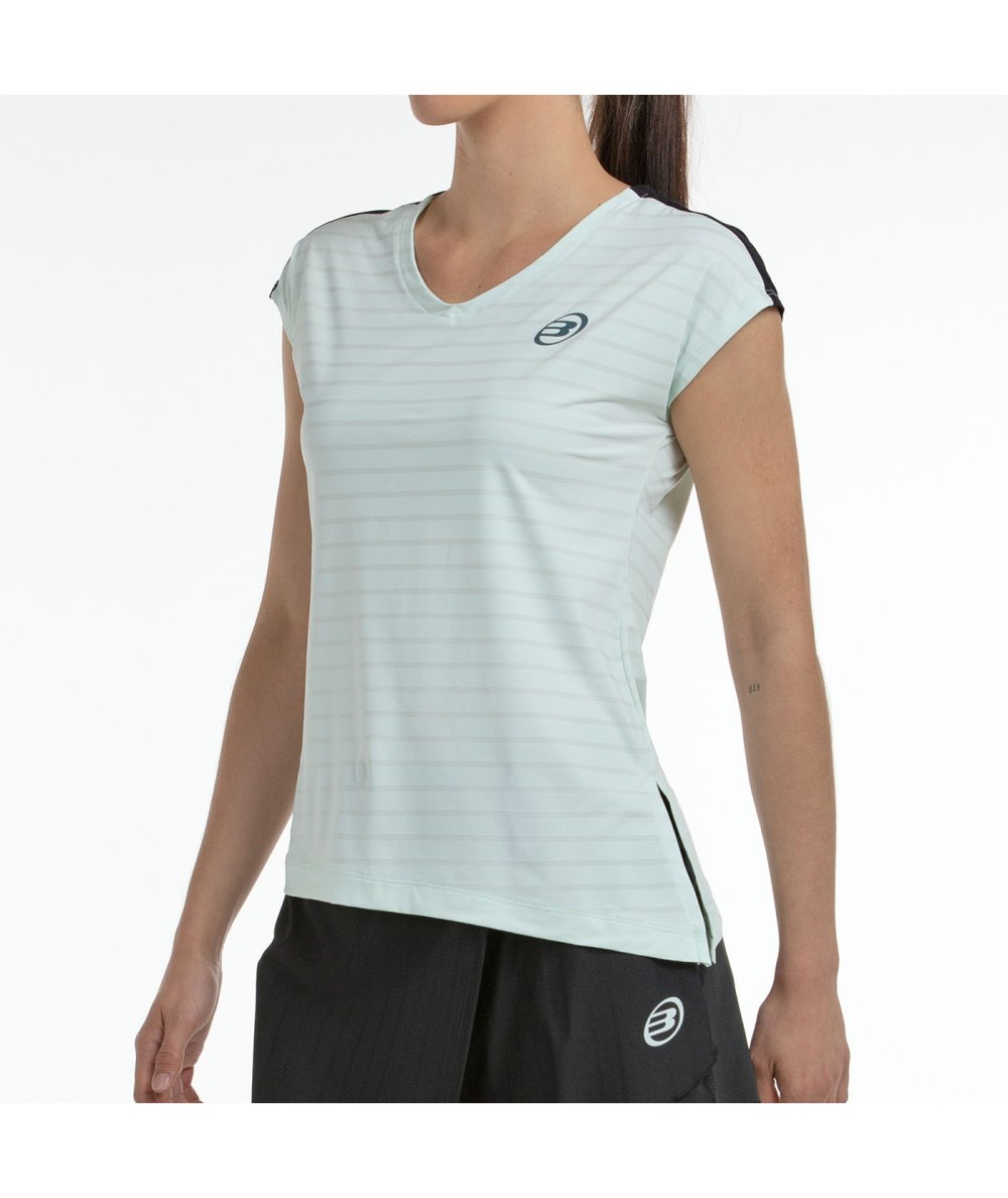 BULLPADEL T-SHIRT ADOROS TISSU BICOLORE VERT D'EAU