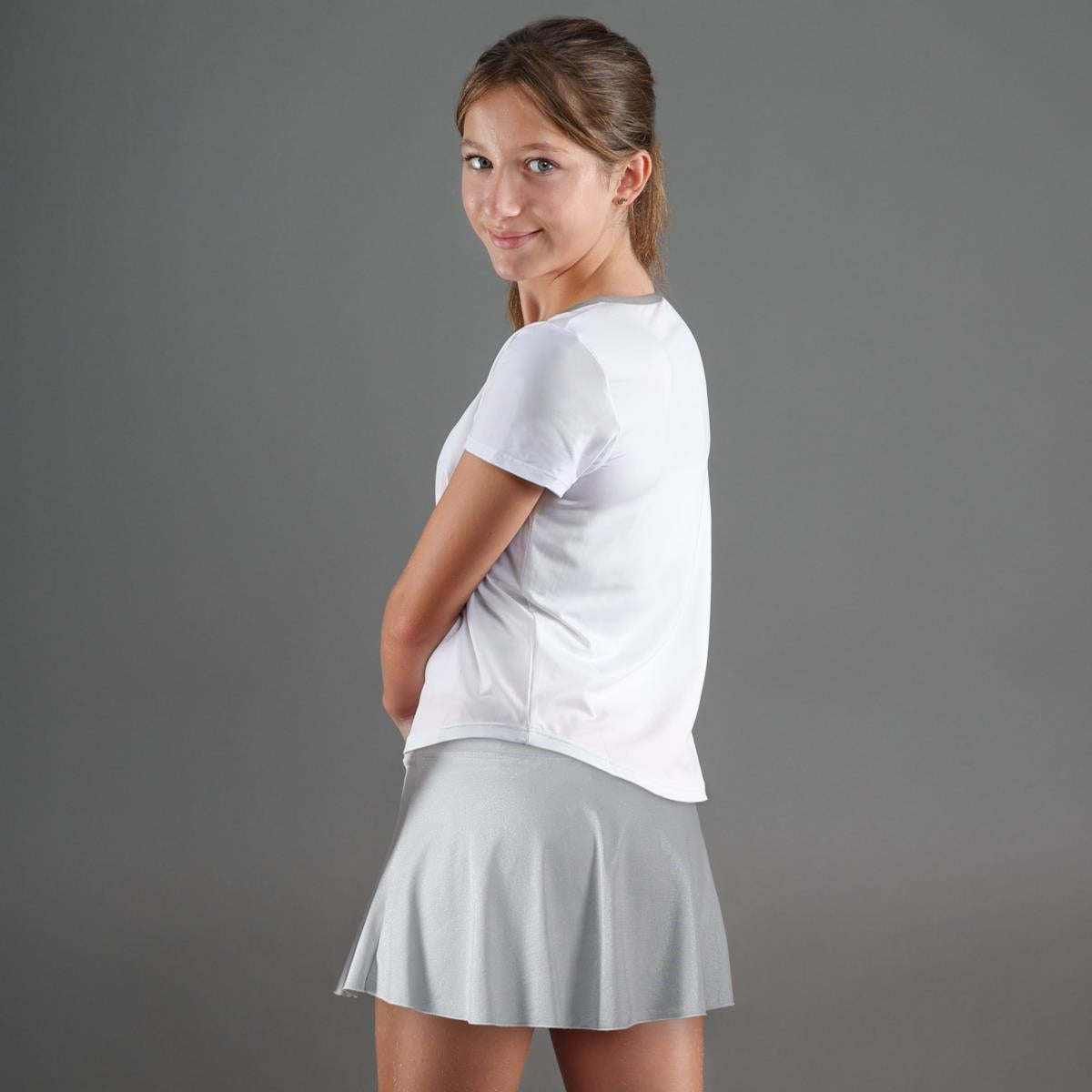 ENDLESS TOP GLORY KIDS BLANC ARGENT FILLE