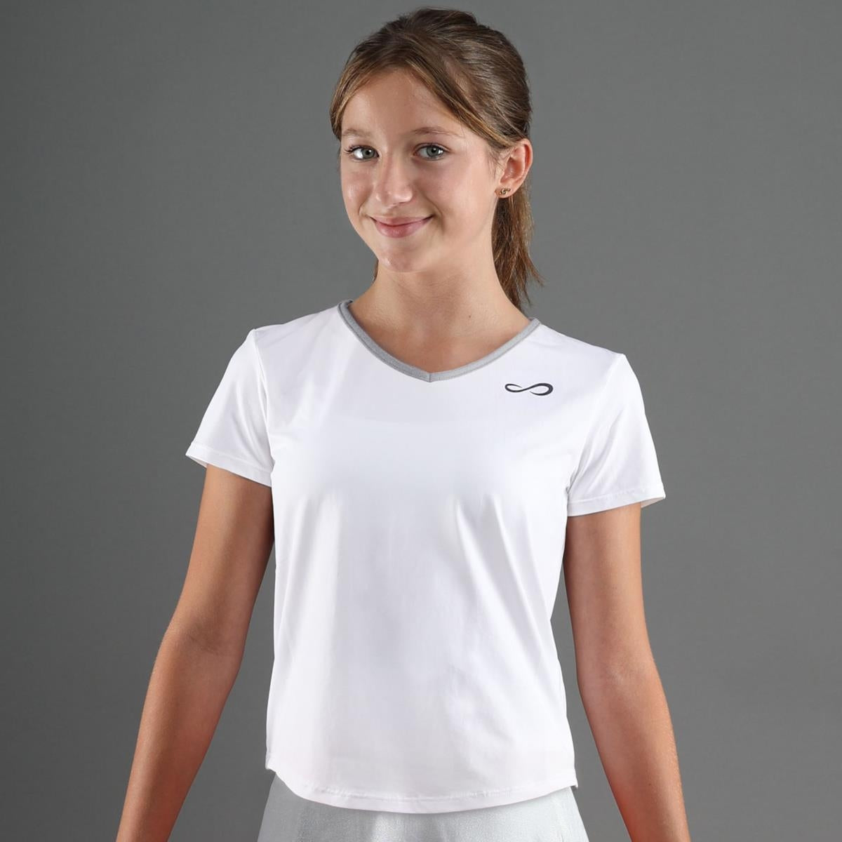 ENDLESS TOP GLORY KIDS BLANC ARGENT FILLE
