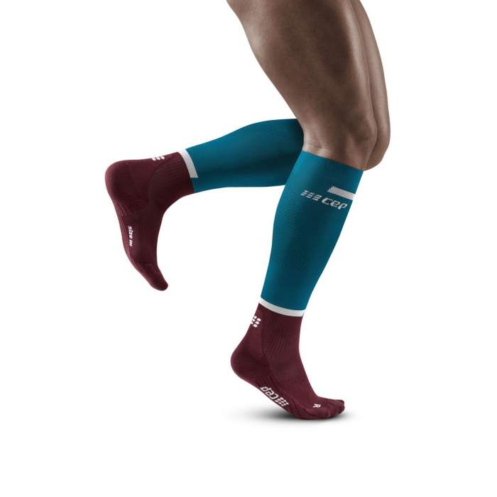 CEP Men Socks Run Petrol/Dark Red