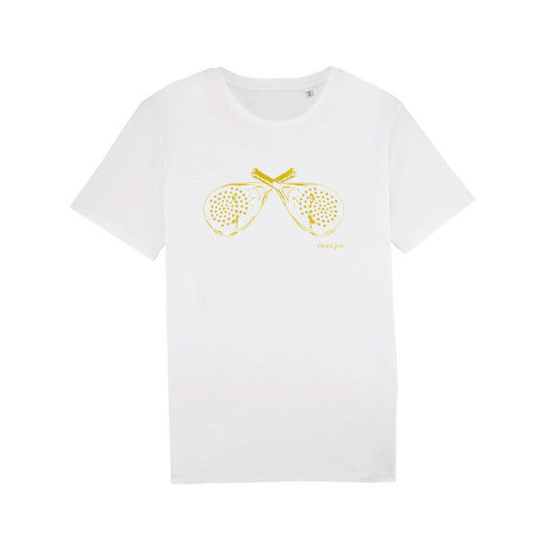 Vieux Jeu Tshirt Racket Big Blanc