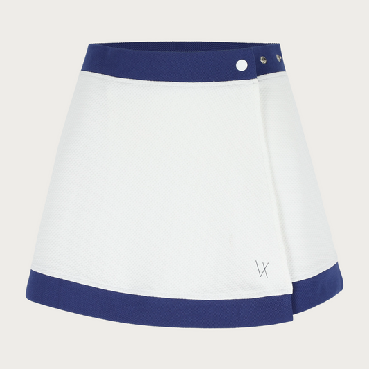 VIEUX JEU Jupe Amélie Bleue et blanche