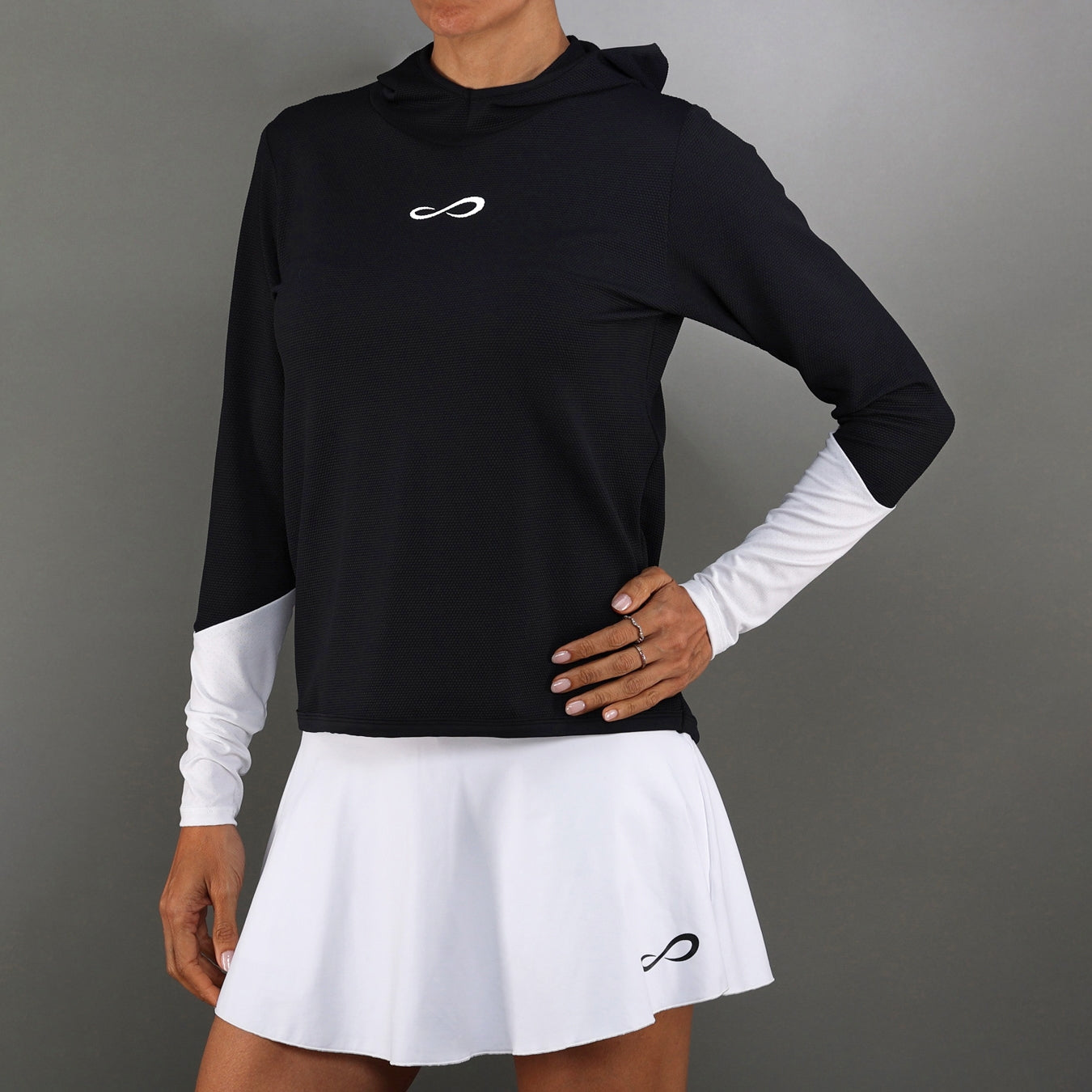 ENDLESS SWEAT-SHIRT BREATH LINE NOIR BLANC