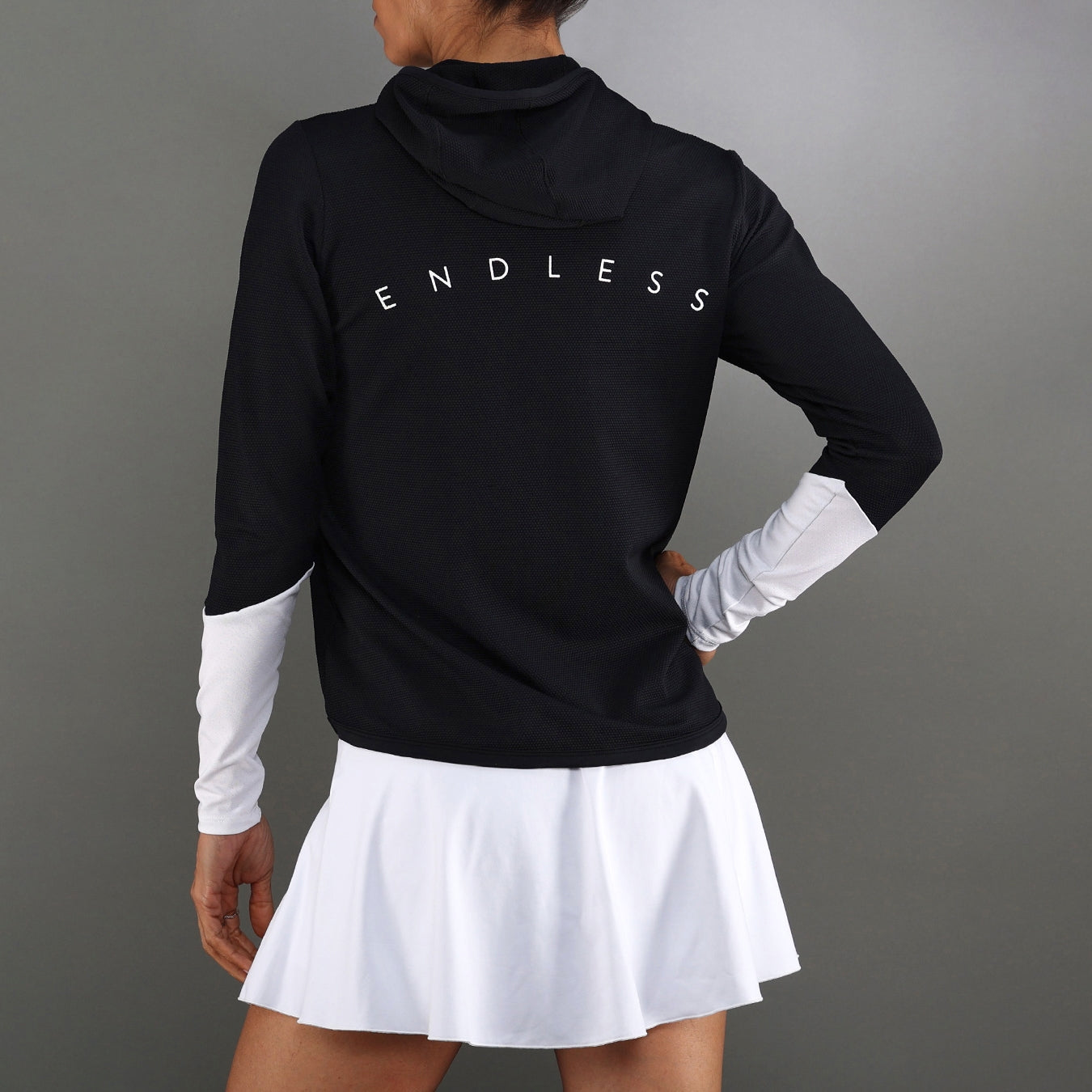 ENDLESS SWEAT-SHIRT BREATH LINE NOIR BLANC