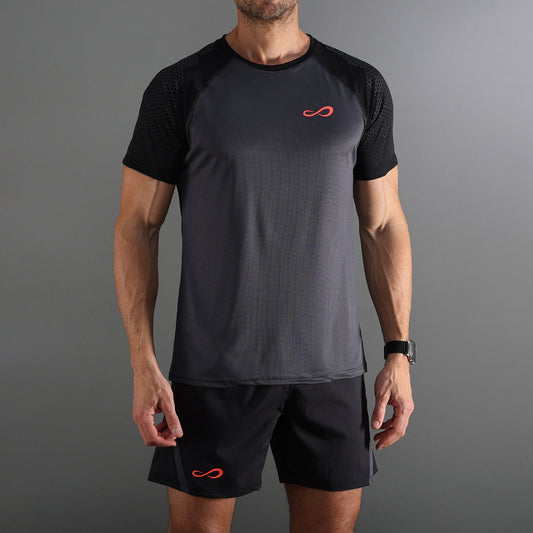 ENDLESS T-SHIRT FEISTY HEXAGON TITANIUM BLACK