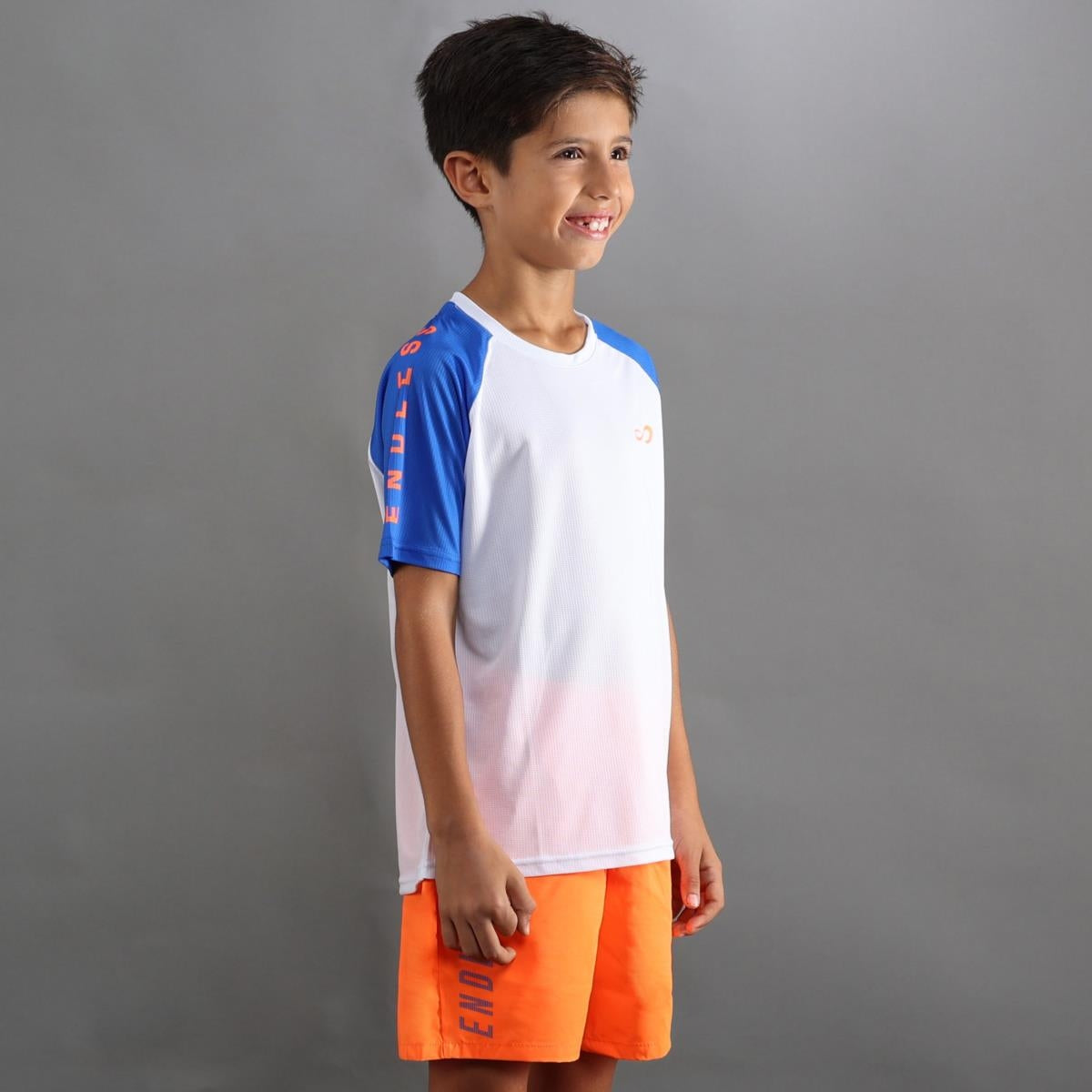 ENDLESS T-SHIRT FEISTY ICONIC KIDS BLANC ROYAL