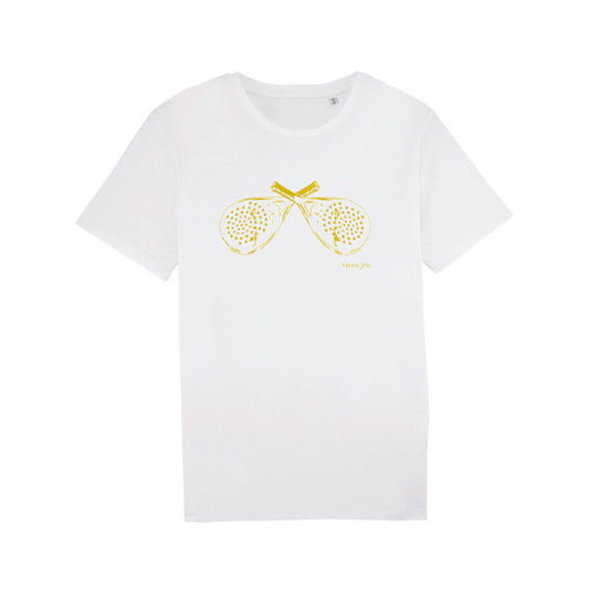 Vieux Jeu Tshirt Racket Big Blanc